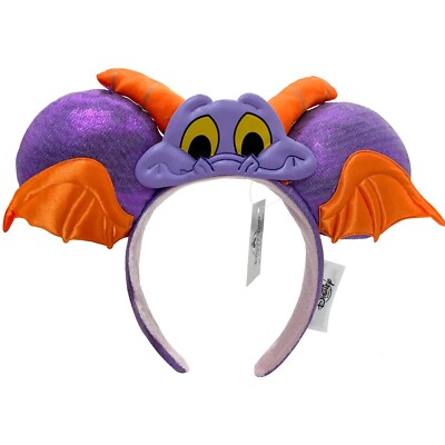 Disney Parks Figment Purple Dragon Epcot Collection 2022 Minnie Ears Headband-image