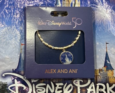 WDW 50th Anniversary Cinderella Castle Alex And Ani Bangle Bracelet Disney World-image