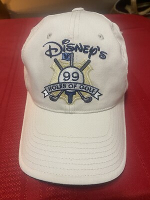 Disney’s 99 Holes of Golf Adjustable Buckle Hat Tan Golfer Cap Walt Disney World-image