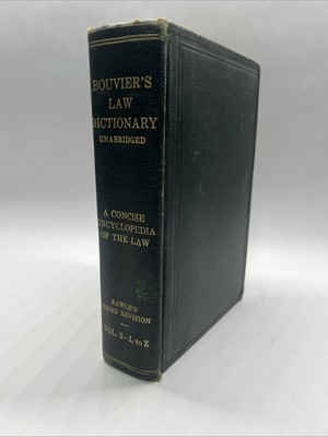 Bouvier'S Law Dictionary And Concise Encyclopedia Volume 2 1914 HC-image