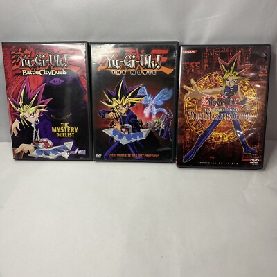 Yu-Gi-Oh! DVDs Battle City Duels Duel Masters Guide Yu-GI-Oh The Movie Lot Of 3-image