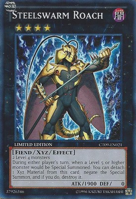 Steelswarm Roach - CT09-EN021 - Super Rare - Limited Edition - Heavily Played-image