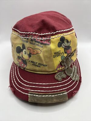DISNEY MICKEY MOUSE Hat Adjustable Comic Red Walt Disney World-image