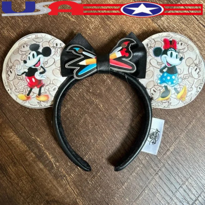 Disney Mickey & Minnie 100th Sketchbook Headband Loungefly Collection Ears US💖-image