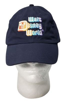Disney Parks Walt Disney World Retro Rainbow Logo Strapback Baseball Hat Cap-image