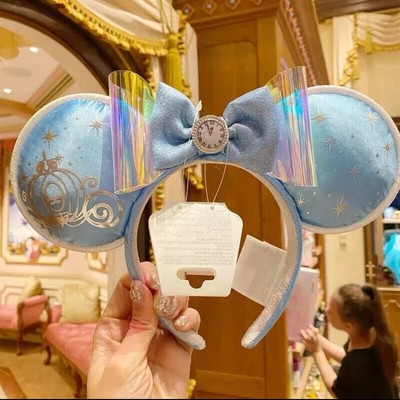 NWT Disney world Cinderella Minnie Mouse Blue Ears 2024 Headband Disney Parks -image