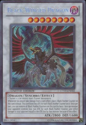 Black-Winged Dragon - CT07-EN002 - Secret Rare - Limited Edition x1 Heavily Play-image