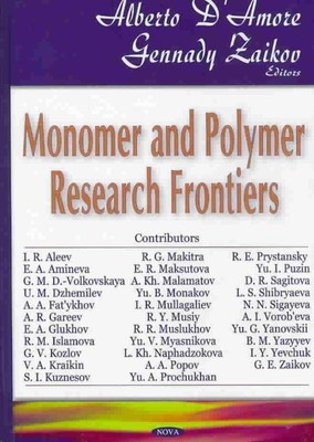 Monomer and Polymer Research Frontiers, Hardcover by D'Amore, Alberto (EDT); ...-image