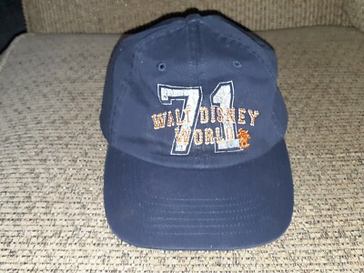 Walt Disney World True Vintage Mickey Mouse 71 Baseball Cap Hat BLUE EMBROIDERED-image