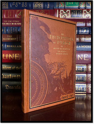 An Encyclopedia of Tolkien by David Day Leather Bound Hardback Hobbits Lord Ring-image