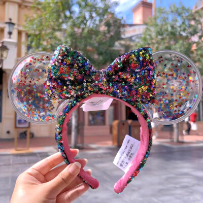 Disney Parks Rainbow Minnie Ears Confetti Mickey Star Sparkle Headband 2020 US-image