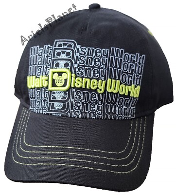 Disney Parks Walt Disney World Logo Black Adjustable Baseball Hat Cap-image