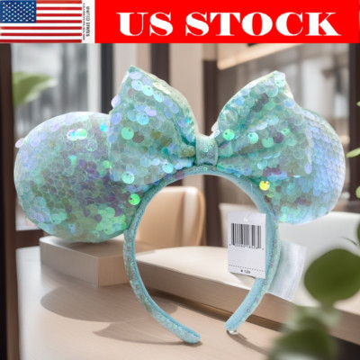 Disney Parks Rare Iridescent Green 2023 Ears Little Mermaid Ariel Headband US-image