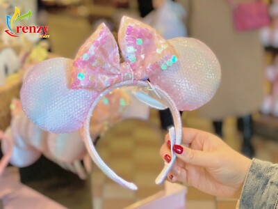 Shanghai Minnie Ears Resort Disney Parks Mickey Mouse Sakura Pink Headband US-image