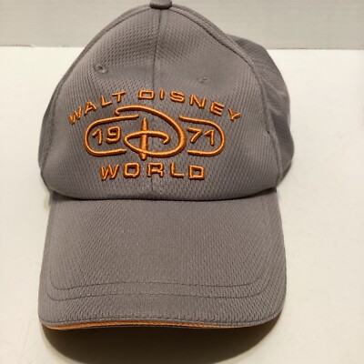 Walt Disney World 1971 Disney Parks Cap Gray Orange Baseball Hat Adjustable-image