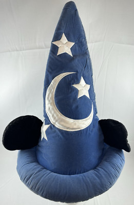 Vintage Walt Disney World Mickey Mouse Fantasia Sorcerer Wizard Hat Blue w/ Ears-image