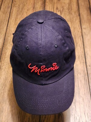 Minnie Mouse Heart Walt Disney WDW Black Cap Kids Ladies Adjustable Hat-image
