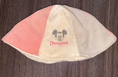 Vintage 1970s Walt Disneyland Mickey Mouse 6-Panel Floppy Bucket Hat See Photos-image