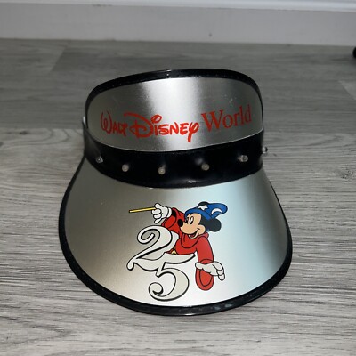 Vintage Walt Disney World Mickey 25th Anniversary Light Up Visor Hat Goofy’s Co-image
