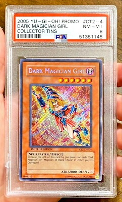 2005 Yugioh Collector Tins Promo DARK MAGICIAN GIRL CT2-EN004 Secret Rare PSA 8!-image