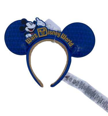 WALT DISNEY WORLD PARKS BLUE MAKING MAGIC MICKEY MOUSE EARS HEADBAND-image