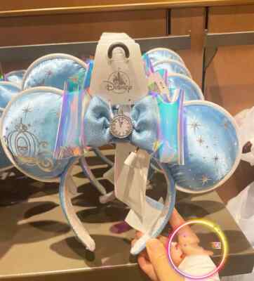 Disney Parks Cinderella Minnie Mouse Ears Blue Headband Disneyland 2024-image