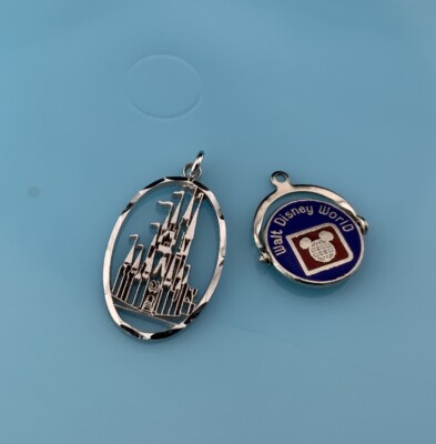 Vintage Sterling Disney Magic Kingdom Castle Charm Walt Disney World Flipper-image