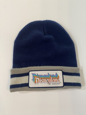 Disney Resort Parks Walt Disney World Retro Logo Grey Beanie Knit Hat Disneyland-image