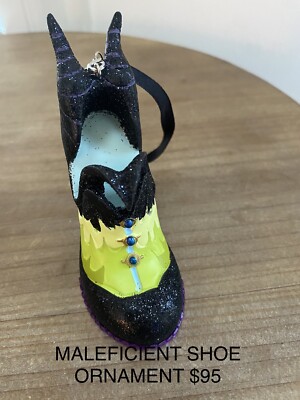Retired Disney Theme Park Shoe Ornament - MALEFICIENT Exc Cond 3”Hx 1 3/4W X 3”D-image