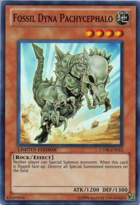 Yugioh! Fossil Dyna Pachycephalo CT08 Super Rare Limited Very LP-image