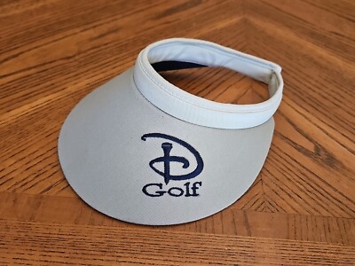 Walt Disney World Mouse Golfing Womans Sun Visor Hat Tan BLUE LOGO-image