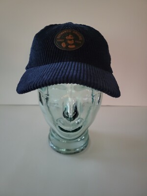Walt Disney World Park Navy Blue Corduroy Baseball Cap -Mickey Patch-Strap Back-image