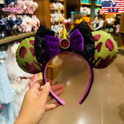 US Disney Parks Snow White Evil Queen Poison Apple Ear Ears Headband-image