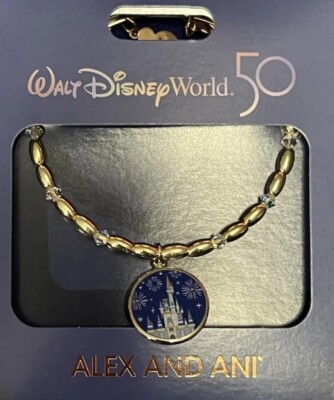 New Walt Disney World Parks 50th Anniversary Castle Bracelet by Alex & Ani-image