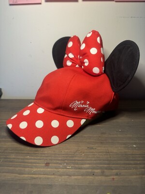 Disney Parks Walt Disney World Minnie w/Ears Polka Dots Hat Baseball Cap-image
