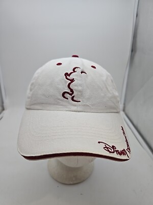 Walt Disney World Mickey Mouse Vacation Club MEMBER White Hat Cap Strap Back-image