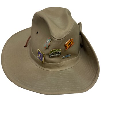 Vintage Walt Disney World Beige Size Large Safari Hat Disney 5 Vintage Pins-image