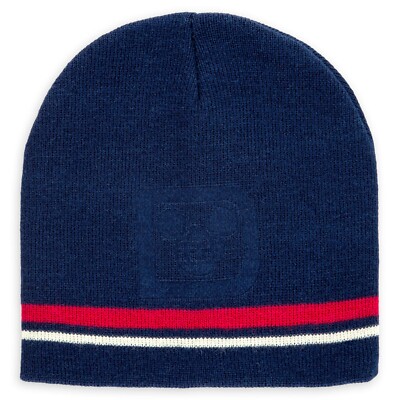 NEW Disney Parks Walt Disney World Resort Logo Navy Blue Knit Beanie Ski Cap Hat-image