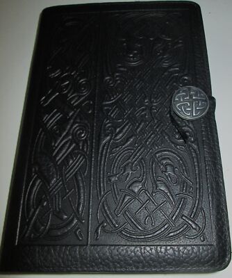 Oberon CELTIC JOURNAL COVER & BOUND JOURNAL BOOK Black DESIGN ON FRONT & BACK-image