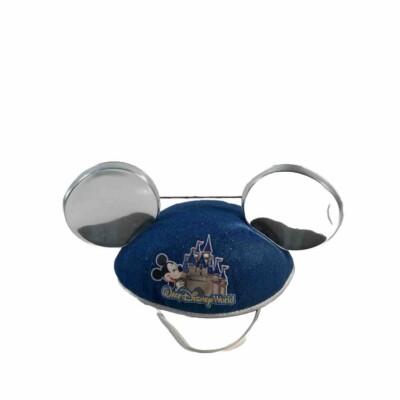 Walt Disney World Mickey Mouse Ears Hat  Cap With Lights Adult Size Blue/Silver-image