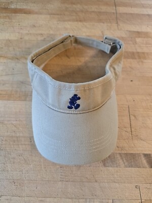 Mickey Mouse Embroidered Golf Sun Visor Hat Khaki adjustable Strap Disney Park-image