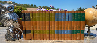 Brittanica Great Books of the Western World 1952 VTG Stack Decor VG Lot of 19-image