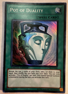 YuGiOh Pot of Duality CT08-EN008 Super Rare Limited Edition-image