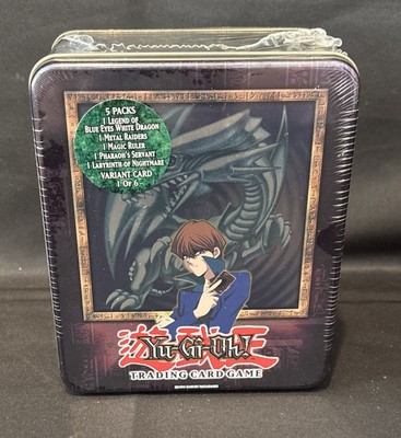 2003 Yugioh Collector Tin, Kaiba/Blue Eyes Dragon MINT!, F.Sealed &Case Fresh W2-image