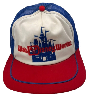 Rare Vintage Walt Disney World Castle Trucker Snapback Hat OSFA-image