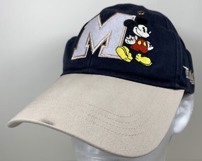 Vintage Disneyland Mickey Mouse M Cap Adult Walt Disney World Resort Park Hat-image