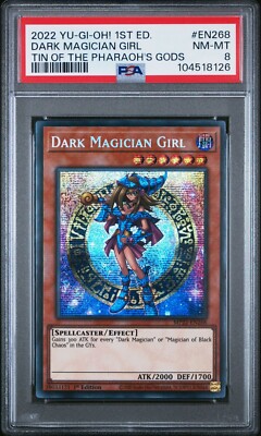 PSA 8 - 2022 YU-GI-OH! TIN OF THE PHARAOH'S GODS EN268 DARK MAGICIAN GIRL 1ST ED-image