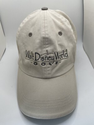 Vintage Walt Disney World Golf Ahead Beige Hat Cap Adjustable-image