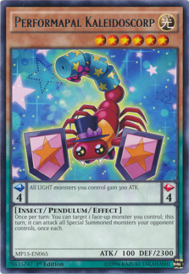 Performapal Kaleidoscorp [MP15-EN065] Rare Near Mint 1st Edition - Yugioh single-image