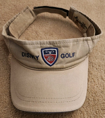Walt Disney World.Disney Golf.Tan /Khaki. Adjustable Logo Visor Hat.Mickey Mouse-image